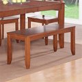 Wooden Imports Furniture Llc Wooden Imports Furniture LY-WB-ESP Lynfield Dining Bench with Wood Seat - Espresso LYB-ESP-W